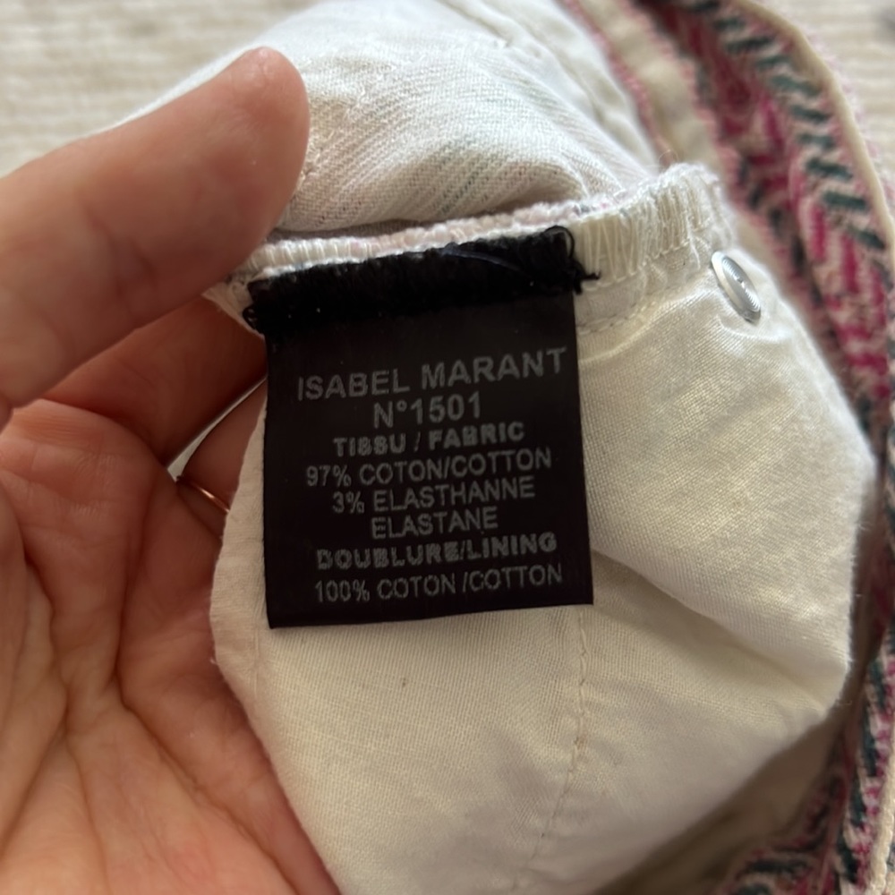 Isabel Marant Etoile Multicolor Chevron Pants Sz … - image 7